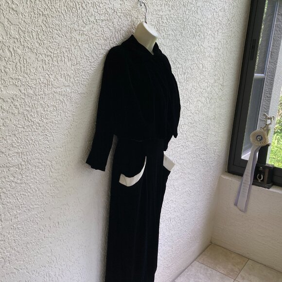 Saks Fifth Ave Velvet Dress & Jacket Vintage Size 8 Occasion Party  Gown 60s - Picture 7 of 14